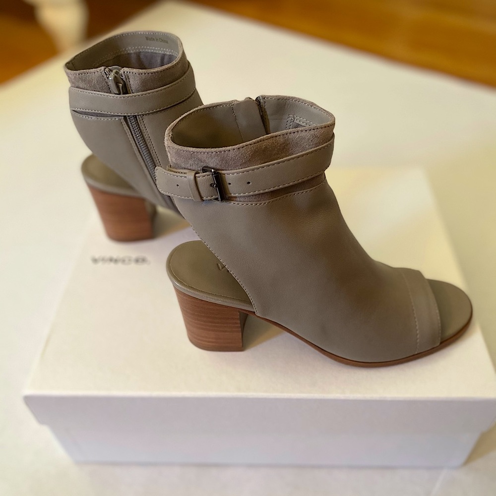 Vince Jane-B, Woodsmoke LE Heeled Open Toe Bootie
